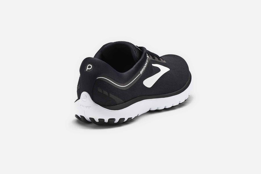 Brooks Israel Pureflow 7 Road Running Shoes Womens - Black/White - RYU-486027